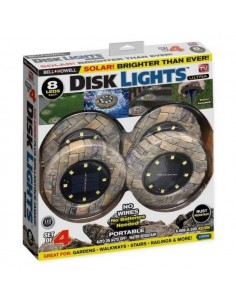 Set 4 lampi solare LED cu aspect de piatra 2