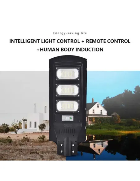 Lampa solara clasica JORTAN 50W/100W/150W/200W/ 250W/300W cu telecomanda si senzor de lumina