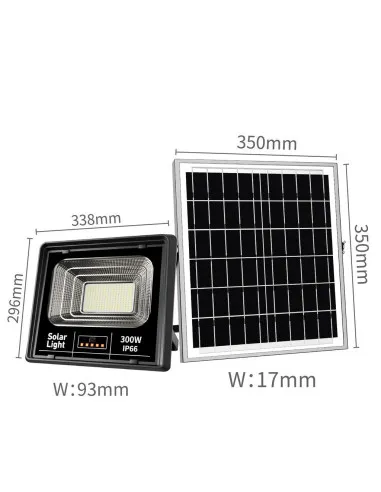Proiector Solar LED cu Lupă și Telecomandă, IP66, 100W/ 200W/ 400W/ 600W/ 800W/ 1000W