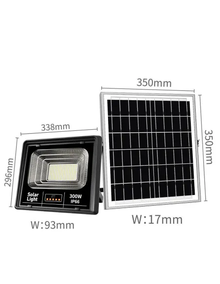 Proiector Solar LED cu Lupă și Telecomandă, IP66, 100W/ 200W/ 400W/ 600W/ 800W/ 1000W