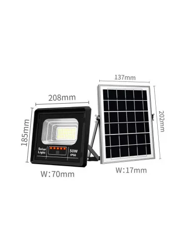 Proiector Solar LED cu Lupă și Telecomandă, IP66, 100W/ 200W/ 400W/ 600W/ 800W/ 1000W