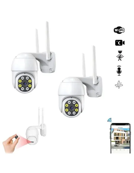 Set 2 x camera de supraveghere IP 360 wifi, Jortan 8270+ card 16 GB