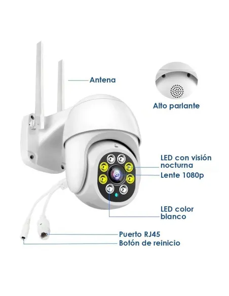 Set 2 x camera de supraveghere IP 360 wifi, Jortan 8270+ card 16 GB