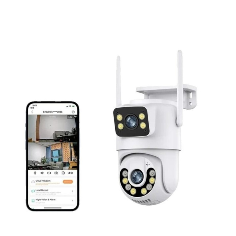 Camera video dubla 360 WiFi , Jortan 6MP, JTZ-9697 + CARD 32 GB
