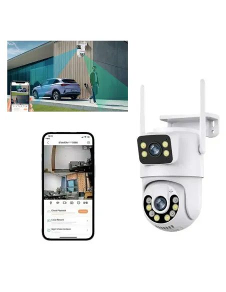Camera video dubla 360 WiFi , Jortan 6MP, JTZ-9697 + CARD 32 GB
