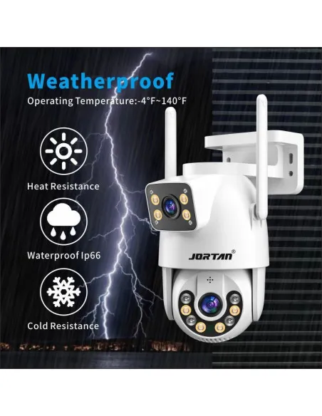 Camera video dubla 360 WiFi , Jortan 6MP, JTZ-9697 + CARD 32 GB