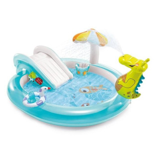 Piscina gonflabila copii cu tobogan si fantana arteziana