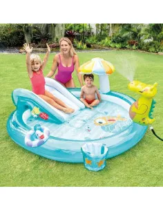 Piscina gonflabila copii cu tobogan si fantana arteziana 2
