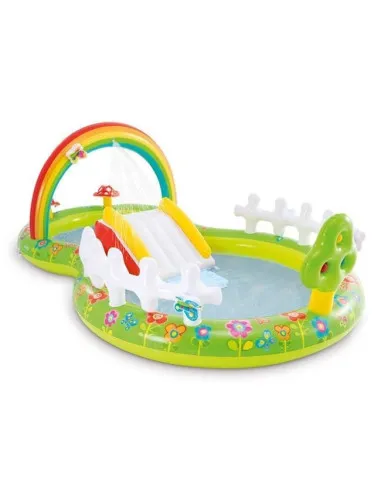 Piscina gonflabila copii cu tobogan pentru gradina