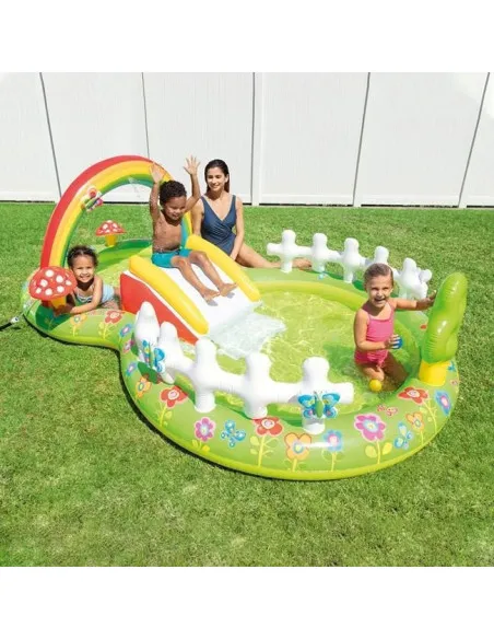 Piscina gonflabila copii cu tobogan pentru gradina
