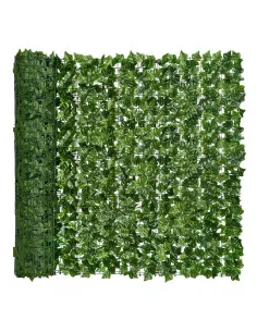 Gard artificial verde cu frunze, 300x100cm