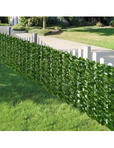 Gard artificial verde cu frunze, 300x100cm 2