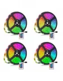 Set 4 x Banda led rgb , culoare multicolor cu telecomanda 5 M