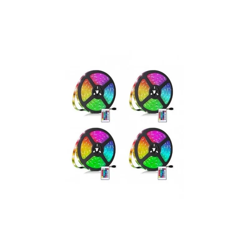 Set 4 x Banda led rgb , culoare multicolor cu telecomanda 5 M