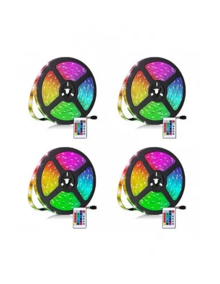 Set 4 x Banda led rgb , culoare multicolor cu telecomanda 5 M