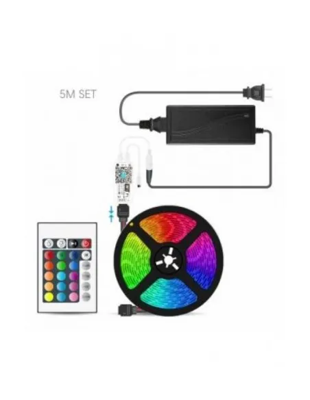 Set 4 x Banda led rgb , culoare multicolor cu telecomanda 5 M