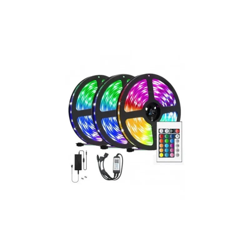 Set 4 x Banda led rgb , culoare multicolor cu telecomanda 5 M