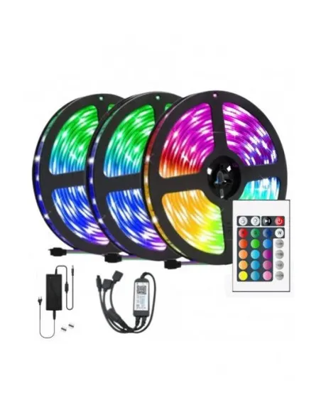 Set 4 x Banda led rgb , culoare multicolor cu telecomanda 5 M