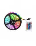 Set 4 x Banda led rgb , culoare multicolor cu telecomanda 5 M