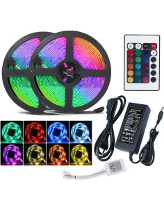 Banda RGB 5M LED, cu telecomanda si joc de lumini