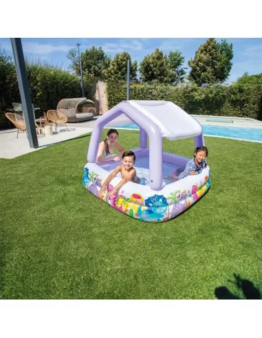 Piscină Gonflabilă Intex Sun Shade pentru Copii, cu Acoperiș, 157x157x122 cm, 280 L