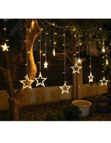 Instalatie Craciun - perdea luminoasa ploaie 12