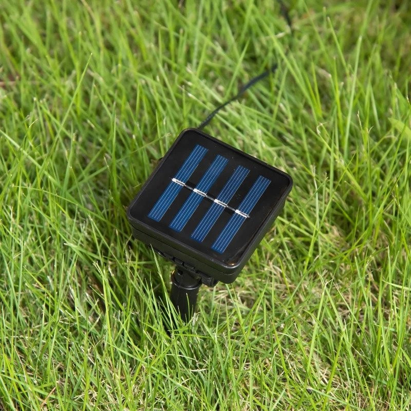 Set 5 decoratiuni luminoase solare pentru Craciun, Acadele, pentru exterior, incarcare solara