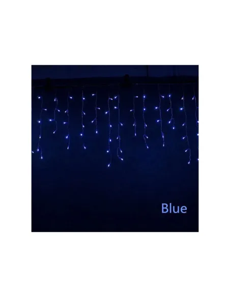 Instalație Crăciun 12m 300 LED Albastru – Turturi Franjuri