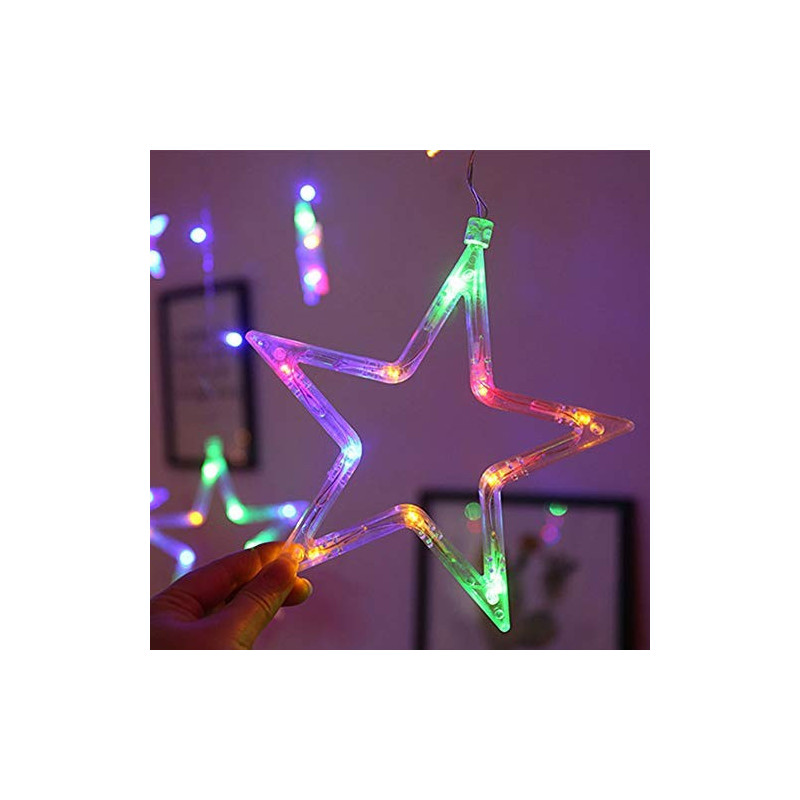 Instalatie Craciun - perdea luminoasa ploaie 12