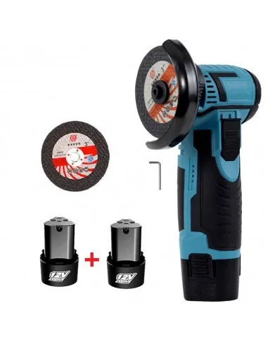Mini Polizor Unghiular Electric cu 2 Acumulator,Flex Portabil, 12V, Disc 76MM