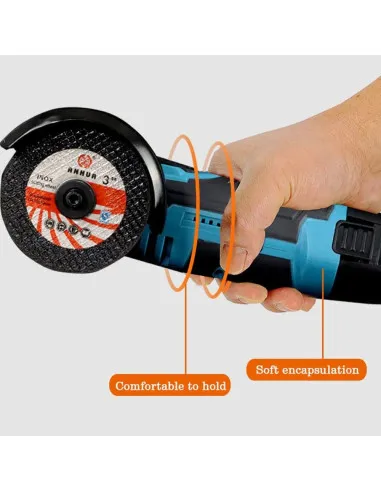 Mini Polizor Unghiular Electric cu 2 Acumulator,Flex Portabil, 12V, Disc 76MM