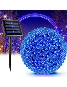 Instalatie 1000 LED cu panou solar mare, 100 M, pentru exterior, model 2024 2