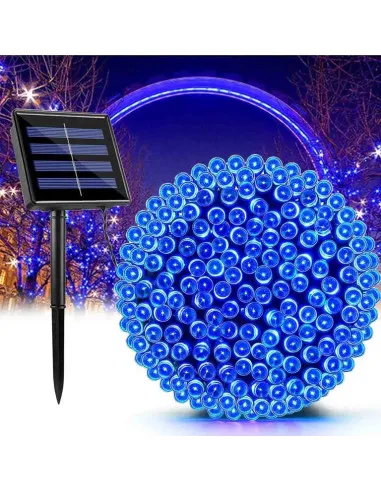 Instalatie 1000 LED cu panou solar mare, 100 M, pentru exterior, model 2024