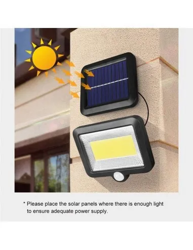 Lampa solara stradala 90W, 120 LED, senzor de