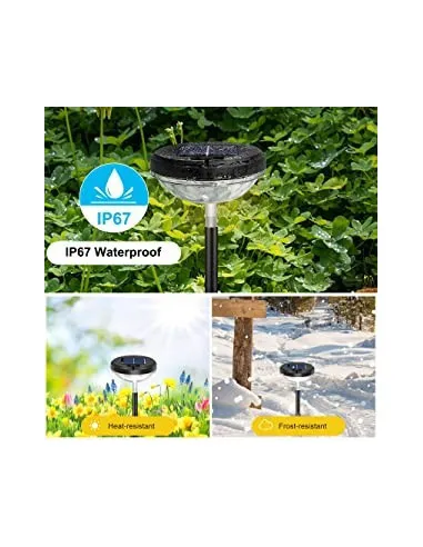 Set 2 lampi solare , felinar gradina, multicolor
