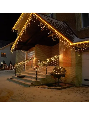 Set 40M instalatii tip franjuri, 2x20 m, interconectabile, 1000 LED-uri tip turturi/franjuri, Craciun, diverse culori