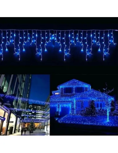 Set 40M instalatii tip franjuri, 2x20 m, interconectabile, 1000 LED-uri tip turturi/franjuri, Craciun, diverse culori
