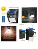 Set doua lampi solare cu 20 led-uri si senzor de