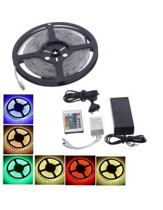 Banda RGB 5M LED, cu telecomanda si joc de lumini