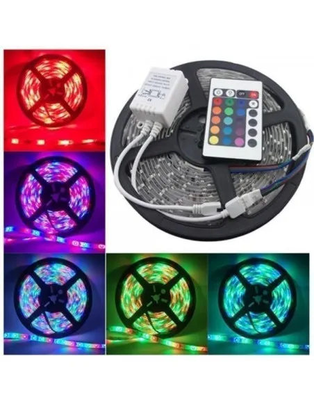 Banda RGB 5M LED, cu telecomanda si joc de lumini