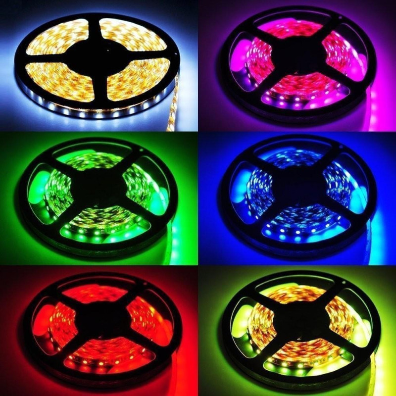 Banda RGB 5M LED, cu telecomanda si joc de lumini