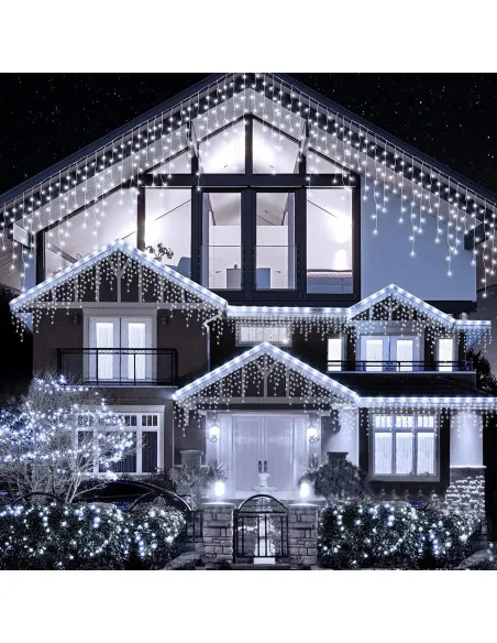 Instalatie 8 metri,ALB RECE, 200 LED-uri tip