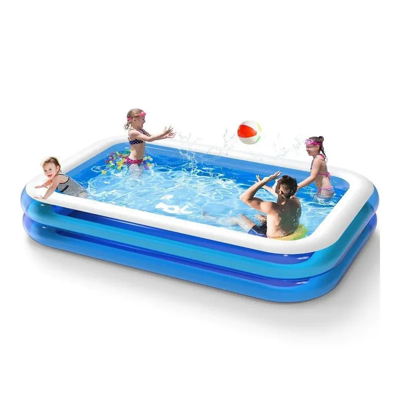 Piscină Gonflabilă Family, 201X150X50 cm, Dreptunghiulară, Albastru + Cadou Boxă Portabilă
