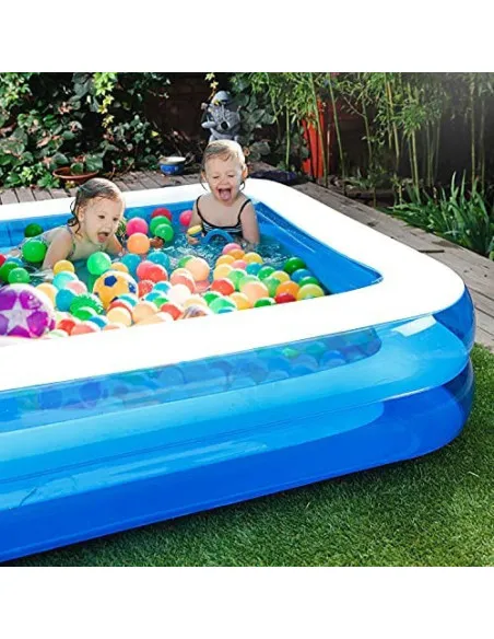 Piscină Gonflabilă Family, 201X150X50 cm, Dreptunghiulară, Albastru + Cadou Boxă Portabilă
