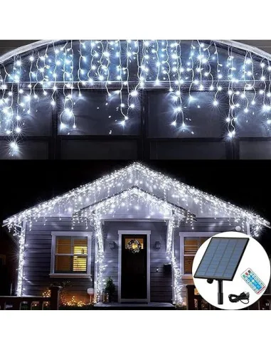 Instalatie 12m, SOLARA franjuri, turturi ingali, 300 led-uri, diverse culori