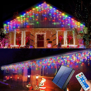 Instalatie 12m, SOLARA franjuri, turturi ingali, 300 led-uri, diverse culori 2