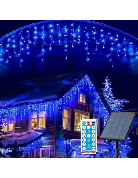 Instalatie 12m, SOLARA franjuri, turturi ingali, 300 led-uri, diverse culori