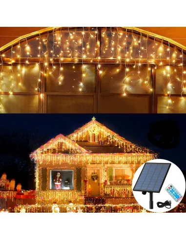 Instalatie 12m, SOLARA franjuri, turturi ingali, 300 led-uri, diverse culori