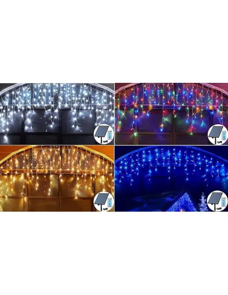 Instalatie 12m, SOLARA franjuri, turturi ingali, 300 led-uri, diverse culori