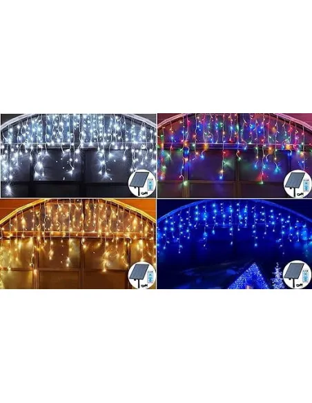Instalatie 12m, SOLARA franjuri, turturi ingali, 300 led-uri, diverse culori